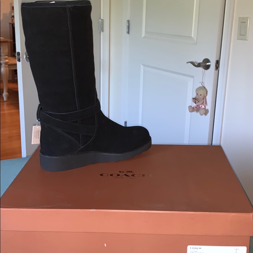 COACH Suede below knee boots